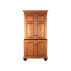PINE AND EBONY ARMOIRE
