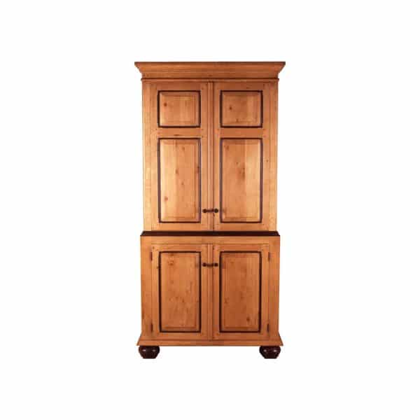PINE AND EBONY ARMOIRE