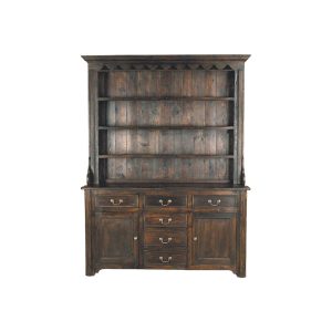 ENGLISH CUPBOARD WITH RACK AND DRAWERS