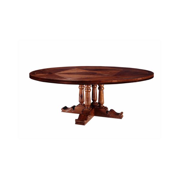 FRENCH PARQUET PEDESTAL TABLE
