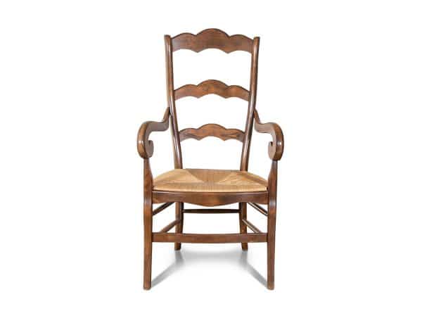 FRENCH LADDER BACK ARM CHAIR - Image 2