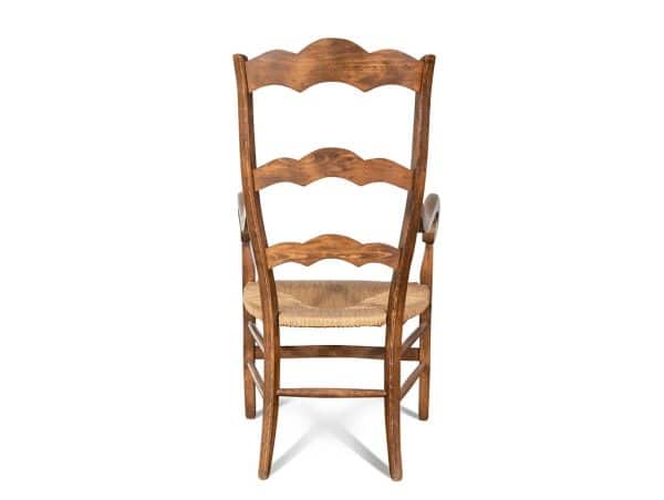 FRENCH LADDER BACK ARM CHAIR - Image 3