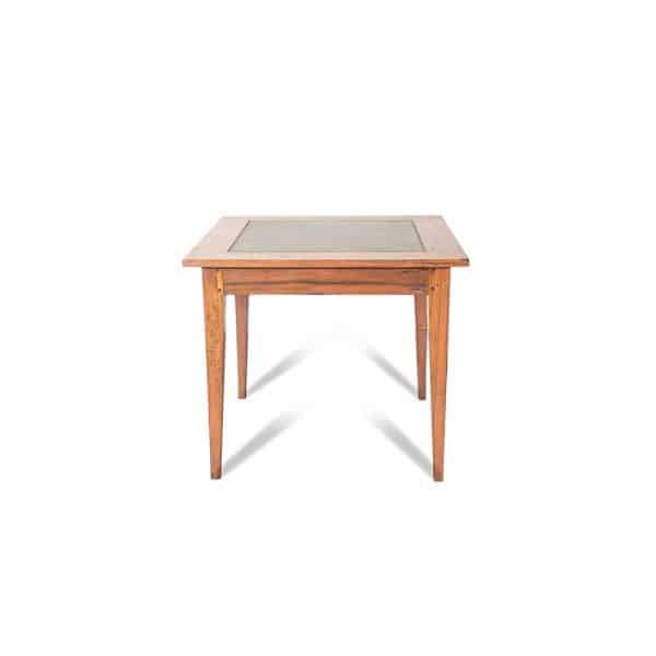 GAME TABLE W/ LEATHER AND GAME BOARDS - Image 4